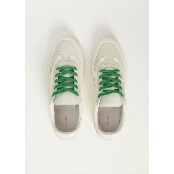 The Row Marley Suede Paneled Leather Sneakers Milk White Womens Size 35 5 - Picture 4 of 14